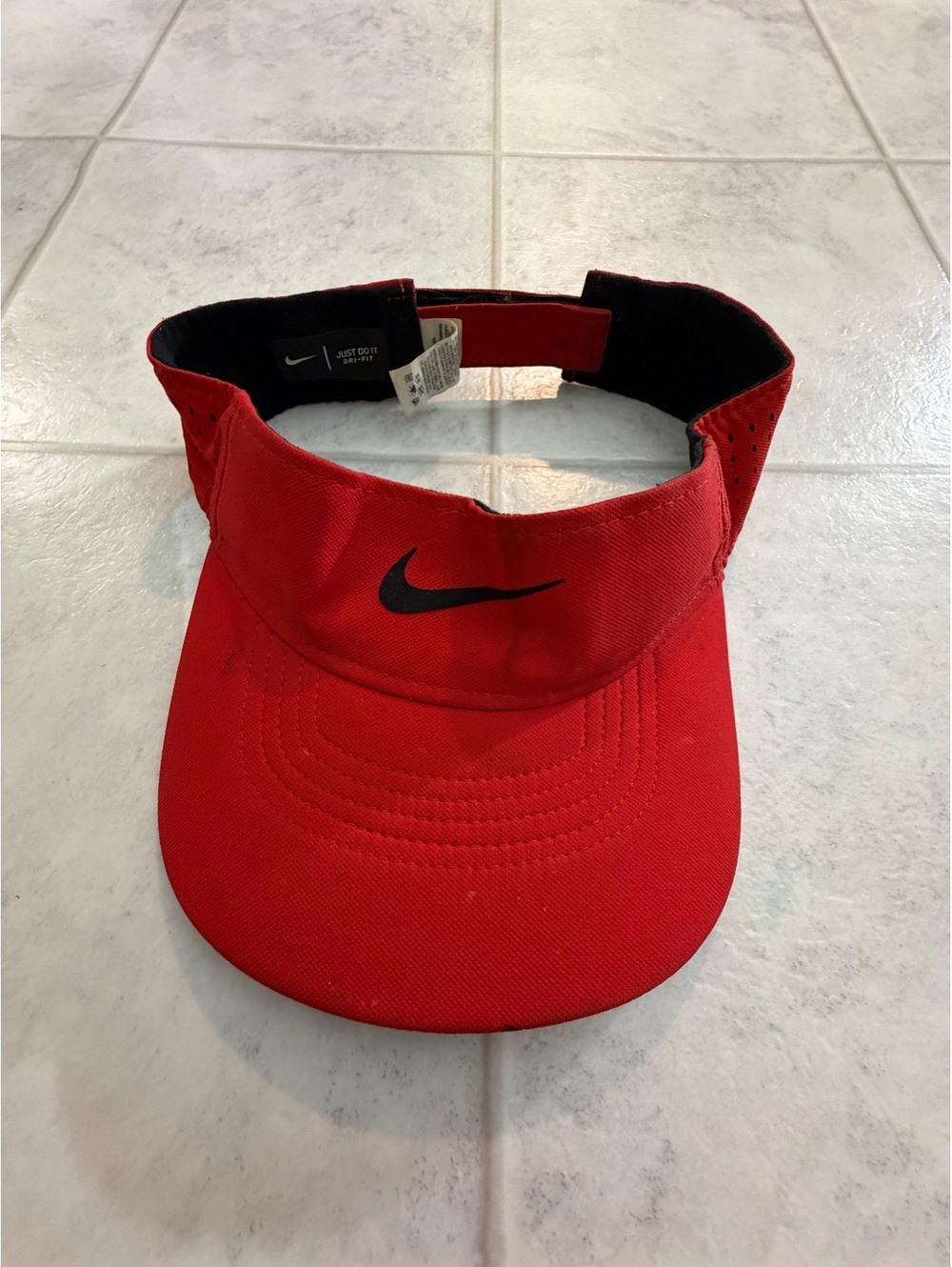 Nike red visor